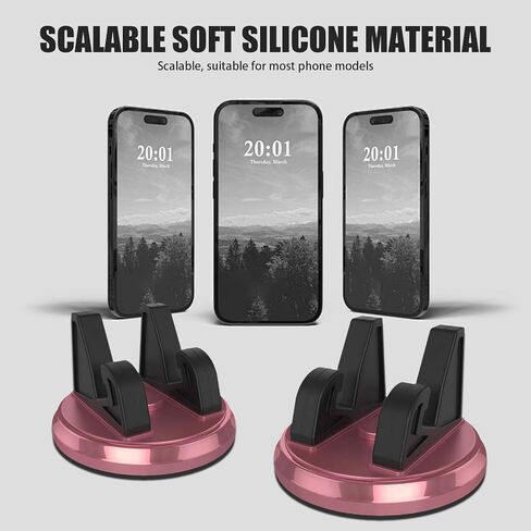 Pack-1 Car 1.69" x 2.83" Dashboard Mobile Phone Holder, Non-Slip One-Handed Holding Center Console Desktop Navigation Bracket, 360 Degree Rotatable Bracket, Universal for Cars Home (Black) in Saudi Arabia