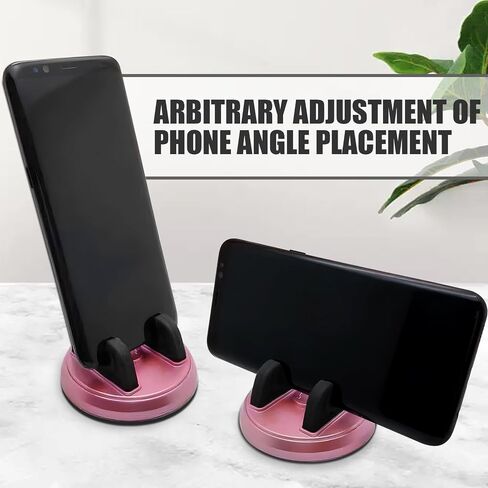 Pack-1 Car 1.69" x 2.83" Dashboard Mobile Phone Holder, Non-Slip One-Handed Holding Center Console Desktop Navigation Bracket, 360 Degree Rotatable Bracket, Universal for Cars Home (Black) in Saudi Arabia