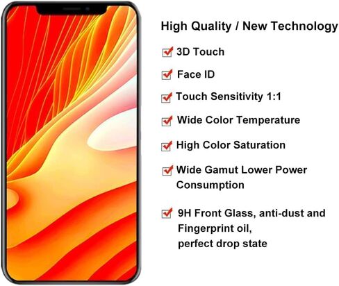 لاستبدال شاشة iPhone ، مجموعة أرقام شاشة Digitizer Digitizer 3D Touch Touch مع مجموعة أدوات الإصلاح وحامي الشاشة (15 Pro Max) in Saudi Arabia