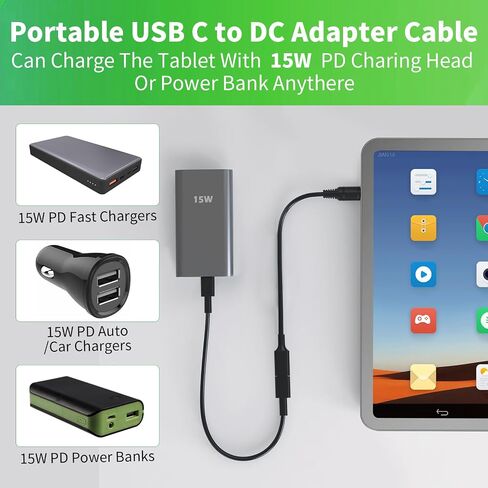 USB C to DC 5.5mm x 2.1mm Adapter Cable, 1Ft(30cm) 5V Type C Cable Straight Female to Male Extension Cables for Mini Fan, LED Strip Light, Hard Disk Box, Home Phone System, 3Pack in Kuwait