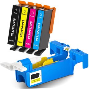 923 Ink Cartridge Combo Pack (Without Chip) for HP 923 Ink Cartridges OfficeJet Pro 8130e 8135e 8138e 8139e and OfficeJet 8120 8122e 8123 Printers (Black C M Y) 4 Pack