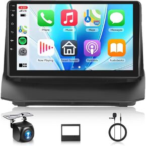 2+64G Android Car Radio Stereo for Ford Fiesta 2009-2014 with Wireless Carplay Android Auto, 9’’ Touchscreen Head Unit with Bluetooth Mirror Link GPS Navigation WiFi FM/RDS EQ AHD Backup Camera SWC