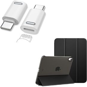 MoKo Lightning Female to USB C Male Adapter, 2 Pack USB-C to Lightning Adapter for iPhone Series/Case for iPad 10th Generation 2022
