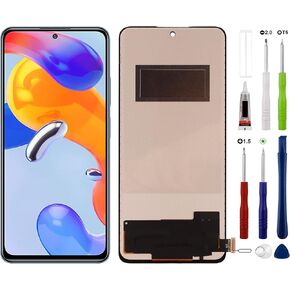 LCD Digital Display Replacement Compatible with for Xiaomi Redmi Note 11 Pro+ 5G (Black Without Frame) LCD Display Touch Screen Digitizer Assembly with Repair Tools-6.8 inch