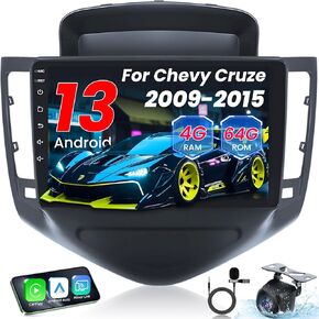 Car Radio Stereo for Chevy Cruze 2009-2015: 9" 1280 * 800 Touchscreen 2+32G GPS Navigation Upgrade - Wireless CarPlay/Android Auto 5G-WiFi Bluetooth SWC/FM/Mirror Link/Backup Camera