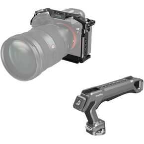 SmallRig A7RIII / A7III / A7M3 Camera Cage and Quick Release Top Handle with Quick Release Slider