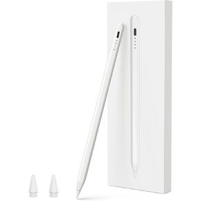 Stylus Pen for iPad, Fast Charge Pencil with Palm Rejection, Tilt Sensitivity, Compatible for iPad 11/10/9/8/7/6th Gen, Pro 11/12.9/13 inch, Air 3/4/5/M2/M3, Mini 5/6/7th