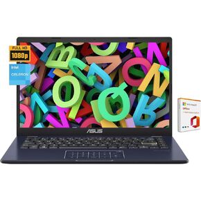 ASUS 2024 Business Laptop, 14" FHD Display, Intel Celeron N4500, 1-Year of Microsoft 365, 4GB RAM, 64GB eMMC, Intel Graphics, Wi-Fi 5, Windows 11