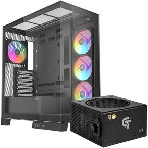 SAMA V50 Mid Tower PC Case - SAMA Black GT750W Power Supply