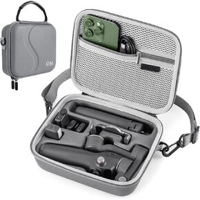Osmo Mobile 7P Case, Durable PU Travel Shoulder Bag for DJI OM 7 Pro/7 Gimbal Stabilizer, Compact Carrying Case for DJI Osmo Mobile 7/7P Accessories
