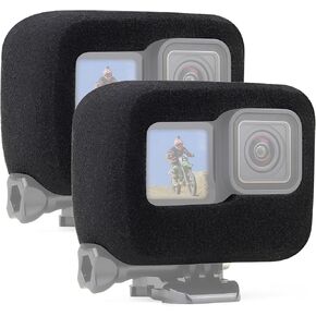 2-Pack Windslayer Cover for GoPro Hero 13/12/11/10/9 Black, Wind Muff Foam Housing Frame Case for Video Noise Reduction Accessories