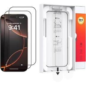 SOOPII Screen Protector for iPhone 16 Plus /15 Plus, Bubble-and-Dust-Free Easy Installation Kit, Ultra-Durable and Full Coverage Tempered Glass Film for Apple 16 Plus/15 Plus 6.7inch (2-Pack)