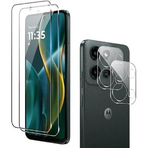 for Motolora Moto G Power 2025 Screen Protector with Camera Lens Protector, 9H Hardness Anti-Scratch Tempered Glass flim, Case Friendly,Anti-Scratch (3+3 PACK)