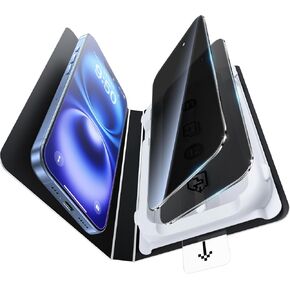 SMARTDEVIL 2 Pack Privacy Screen Protector for iPhone 16 Plus, [Anti-Spy] [Military-Grade Shatterproof] [9H Hardness] Tempered Glass, [Easy Installation] Bubble-Free & Case-Friendly, Dust-Free Box