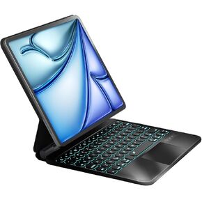 NOKBABO for iPad Air 11 inch case with Keyboard 2024 (M2), Magic-Stand, 7-Color Backlit, Magic Keyboard for iPad Pro 11 (4th/3rd/2nd/1st) & iPad Air 10.9 inch 6th/5th/4th - Light Pink