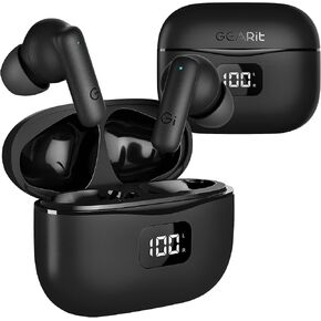 GEARit True Wireless Bluetooth Earbuds Compatible with iPhone, Android - Active Noise Cancellation, HD Sound, Touch Control & LCD Display - Low Latency, 5.4 Bluetooth Ear Buds - 20H Playtime Earpods