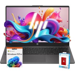 HP 255 G10 Laptop for Business or Fun, Ryzen 5 7530U CPU (Beat Ultra 7 164U), 64GB RAM, 2.5TB SSD (2TB SSD withHP 512GB P500 Portable SSD), 15.6" Full HD, Fast Wi-Fi 6, HDMI, Type-C, Windows 11 Pro