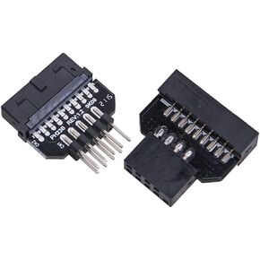 NFHK 1set Reversible USB 2.0 9Pin Housing to Motherboard USB 3.0 20pin Header Female Adapter