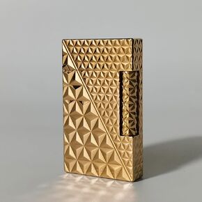Ligne 2 lighters, Crisp Sound, Fire Head 2 Gold Lighter, Adjustable Soft Flame, Gift for Men Dad Boyfriend, for Candles