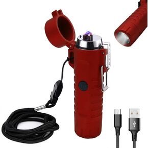 Yozwoo Electric Wighter للتخييم ، أخف Arc Dual Dulling مع مصباح LED ، أخف USB قابلة لإعادة الشحن للمشي في الهواء