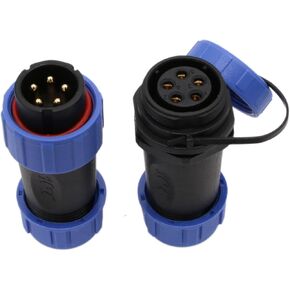 HangTon HE21 5 Pin Connector Waterproof Aviation Circular Quick Disconnect Power Male Female Cable Plug Receptacle for Industrial Electrical Devices