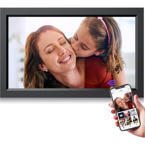 2 Pack-Digital Picture Frame WiFi 10.1 inch and 15.6 Inch Digital Photo Frame with IPS HD Touch Screen, Electronic Picture Frame