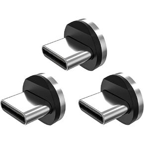Statik USB-C Magnetic Connector for Magnetic Charging Cable - 3-Pack USB-C Adapter for Cable Charger - Easily Snaps Into Place, Compatible with All Type C Devices