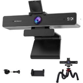 NexiGo 4K Zoomable Webcam Kits, N950P UHD 2160P Webcam with Remote, Sony Starvis Sensor, 5X Digital Zoom, Flexible Camera Tripod Stand, for Zoom/Skype/Teams, MAC PC