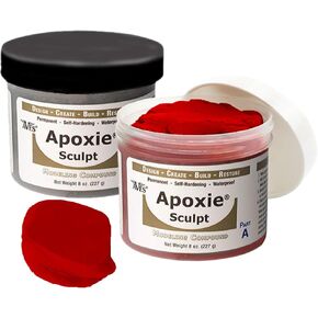 Aves Apoxie Sculpt - 2 Part Modeling Compound (A & B) - 1 Pound, Red