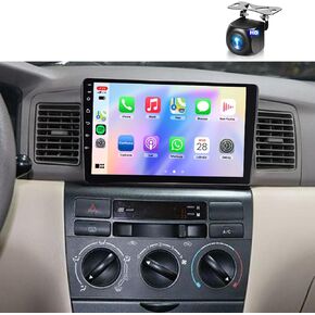 Car Radio Stereo for Toyota Corolla EX Screen 2007-2012[4G+64G] Android with Wireless CarPlay Android Auto,9" IPS Touchscreen Car Stereo Bluetooth5.0, GPS,WiFi,SWC,59UI,32EQ AI DSP+HD Backup Camera