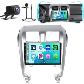 Car Radio for Honda CRV 2007 2008 2009 2010 2011: [2G+64G] 10.1 inch Touch Screen Bluetooth Radio with Wireless Carplay Android Auto GPS WiFi FM RDS DSP AHD Backup Camera