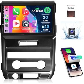 Android 13 Car Radio for Ford F150 2009-2012, Rimoody Car Stereo GPS Navigation WiFi 9 Inch Touch Screen with Bluetooth FM/RDS EQ Backup Camera