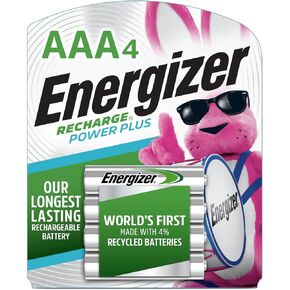 Energizer AAA Rechargeable Batteries, High Capacity Pre-Charged (4 Count)