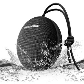 Monster Bluetooth Speaker, IPX8 Shower Speaker Waterproof, Bluetooth 5.4 with Loud HD Sound and Robust Bass, Extra Long Playtime Punchy, for Home, Beaches Portable Wireless Outdoor Speakers