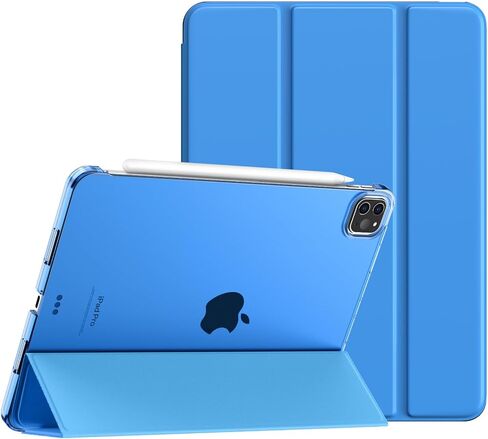 حافظة MoKo لجهاز iPad Pro 11 بوصة (الجيل الرابع/الجيل الثالث، 2022/2021)، حافظة حماية ذكية رفيعة ثلاثية الطي من مادة البولي كربونات الخلفية لجهاز iPad Pro 11 بوصة الجيل الرابع مع تنبيه/غفو تلقائي، أسود in Saudi Arabia