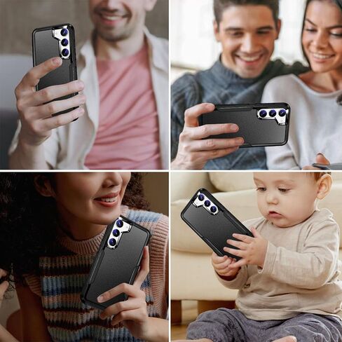 for Galaxy S23 Case with Screen Protection: Heavy Duty Protective Shockproof and Scratch Proof Cell Phone case for Samsung Galaxy S23-Black in Saudi Arabia
