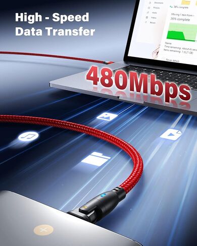 AUFU USB C Cable 6ft (3pack-6.6ft/6.6ft/6.6ft) ، 180 ° دوران من A إلى C Cable/3a USB C كبل الشاحن السريع/USB A إلى USB C كبل Cable/Type C in Kuwait