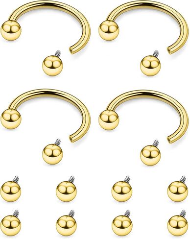 16g Septum Rings Internally Threaded Surgical Steel Septum Jewelry Lip Rings Hoop Horseshoe Earrings Daith Piercing Jewelry for Women Men in Saudi Arabia