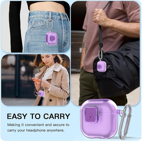 [قفل آمن] لـ AirPods 4 Clear Case Case Prochproof Presctive TPU متوافق مع Apple Airpods 4th Generation (2024) مع مجموعة مفاتيح/حبل/منظف (وردي واضح) in Kuwait