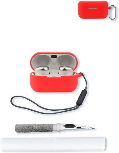 قضية للتقنيات EAH-AZ100 Technics Class HI-FI اللاسلكية ، وغطاء واقية ناعمة ، وغطاء سيليكون بوفوجاك مع مجموعة المفاتيح و Lanyard للتقنيات EAH-AZ100-KBUDS-Black in Kuwait