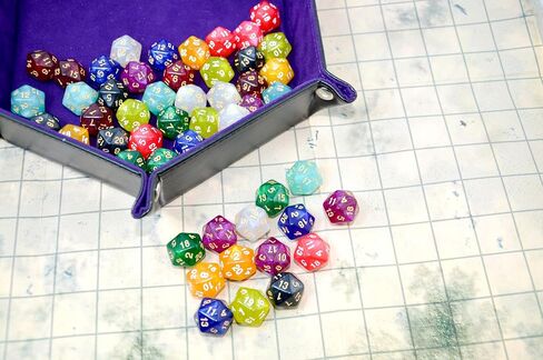 SmartDealsPro 50-Pack 20 Sided Dice D20 Polyhedral Dice with Pouch for DND RPG MTG Table Game in Kuwait
