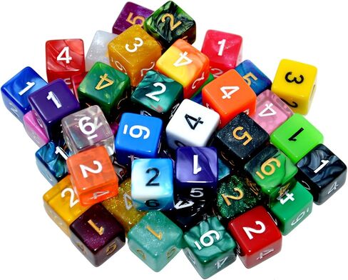 SmartDealsPro 50-Pack 20 Sided Dice D20 Polyhedral Dice with Pouch for DND RPG MTG Table Game in Kuwait