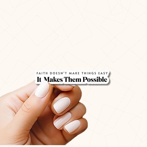 3PCS Faith Doesn't Make Things Easy, It Makes Them Possible, Quote Stickers, Waterproof Vinyl Stickers for Water Bottle Laptop Book Kindle Phone Cup, Inspirational Decals for Teens Adults in Saudi Arabia
