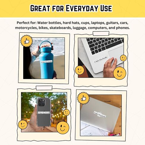 3PCS Faith Doesn't Make Things Easy, It Makes Them Possible, Quote Stickers, Waterproof Vinyl Stickers for Water Bottle Laptop Book Kindle Phone Cup, Inspirational Decals for Teens Adults in Saudi Arabia