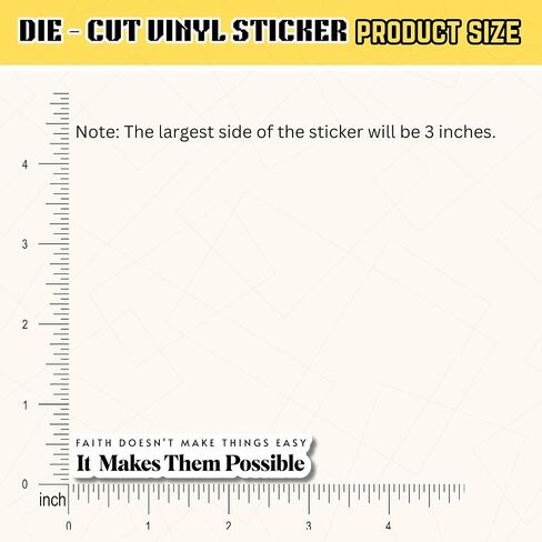 3PCS Faith Doesn't Make Things Easy, It Makes Them Possible, Quote Stickers, Waterproof Vinyl Stickers for Water Bottle Laptop Book Kindle Phone Cup, Inspirational Decals for Teens Adults in Saudi Arabia