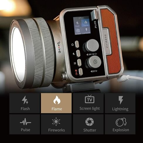 Mini Max LED Video Light Standard Kit with LCD Display, App Control, Adjustable Lens, Ergonomic Handle, CRI/TLCI 96+, 2700-6500K, Portable Light for Photography, Film, Live Streaming, Black in Saudi Arabia