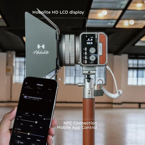 Mini Max LED Video Light Standard Kit with LCD Display, App Control, Adjustable Lens, Ergonomic Handle, CRI/TLCI 96+, 2700-6500K, Portable Light for Photography, Film, Live Streaming, Black in Saudi Arabia