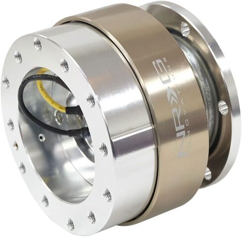 NRG Innovations NRG-SRK-100RD Gen 1.0 RACE 6-HOLE محول تحرير سريع لعجلة القيادة مع مسامير تثبيت، هيكل أسود سريع التحرير/حلقة كروم حمراء in Saudi Arabia