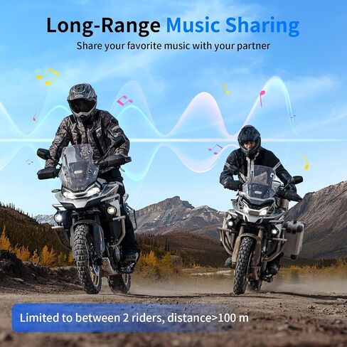 Fodsports M1-S Air Motorcycle Helmet Bluetooth, 4 Riders Motorbike Intercom Headset with Music Sharing, 1000 m Helmet Communication Systems, Quick Pairing/FM Radio/Handsfree/Stereo Music(2 Pack) in Kuwait