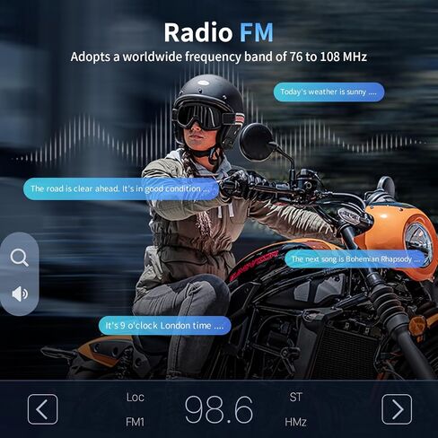 Fodsports M1-S Air Motorcycle Helmet Bluetooth, 4 Riders Motorbike Intercom Headset with Music Sharing, 1000 m Helmet Communication Systems, Quick Pairing/FM Radio/Handsfree/Stereo Music(2 Pack) in Kuwait